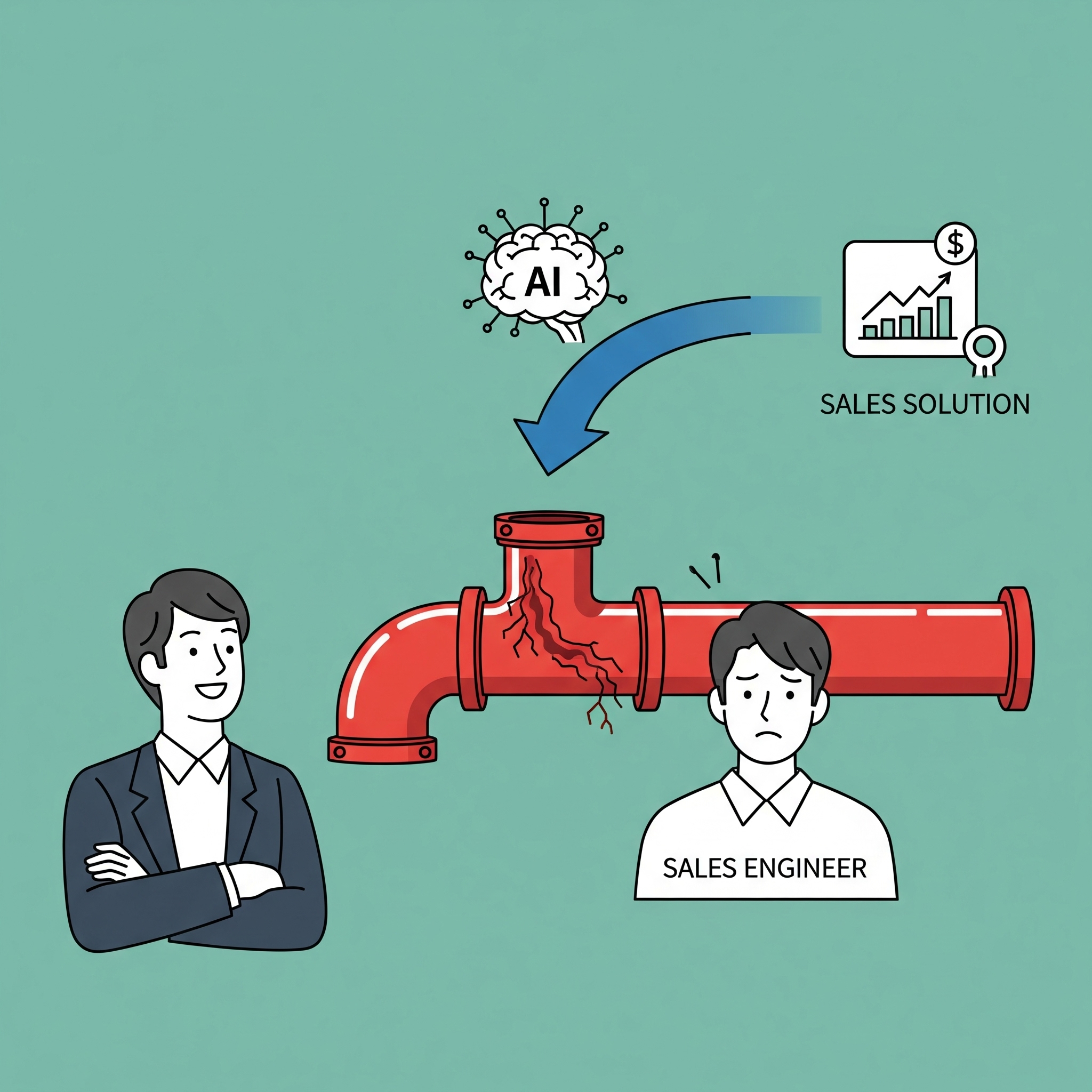 Illustration with traditional and AI boosted onboarding flows side by side