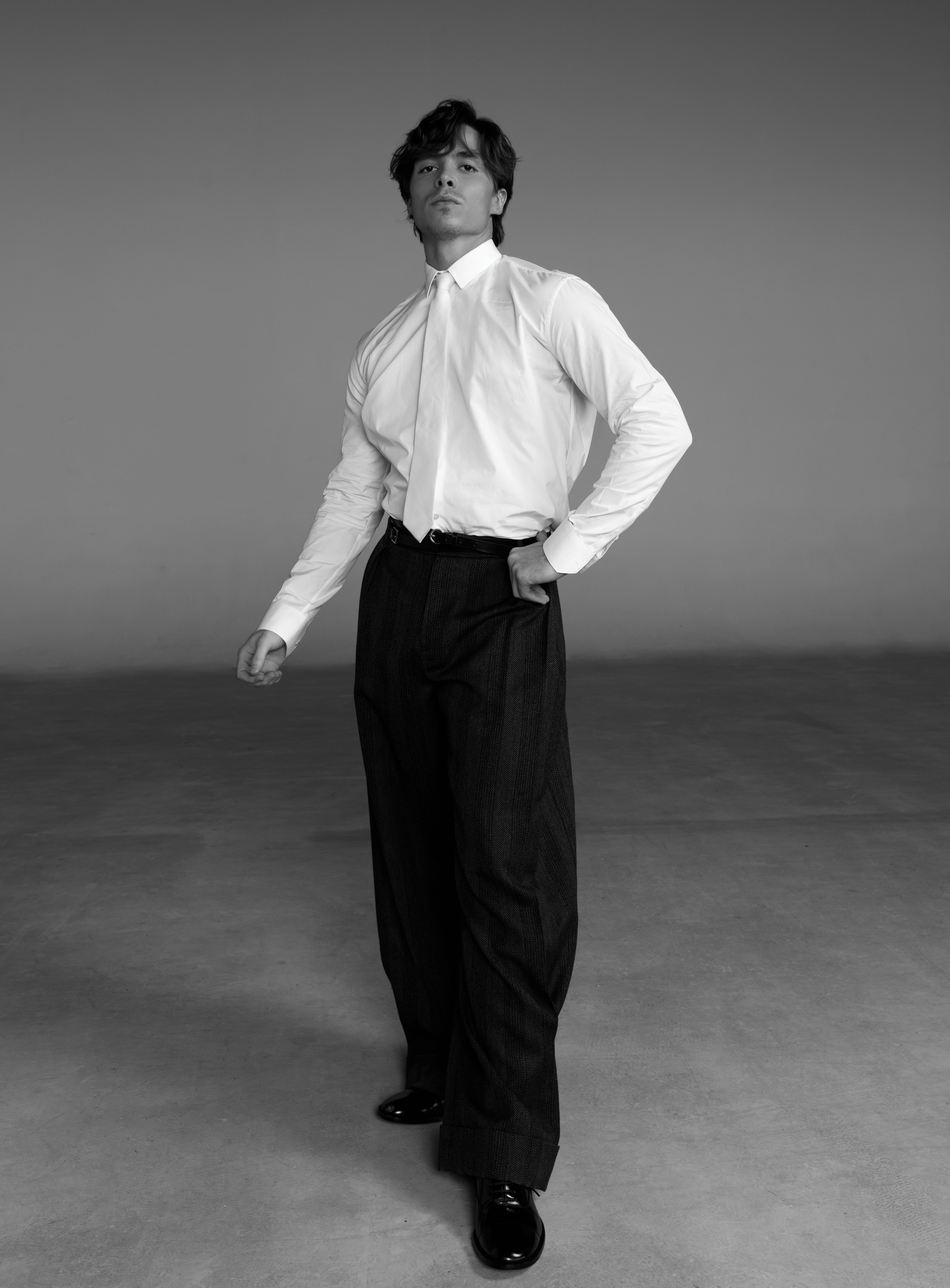 Nicholas Alexander Chavez full-body editorial portrait featured in Schön! Magazine