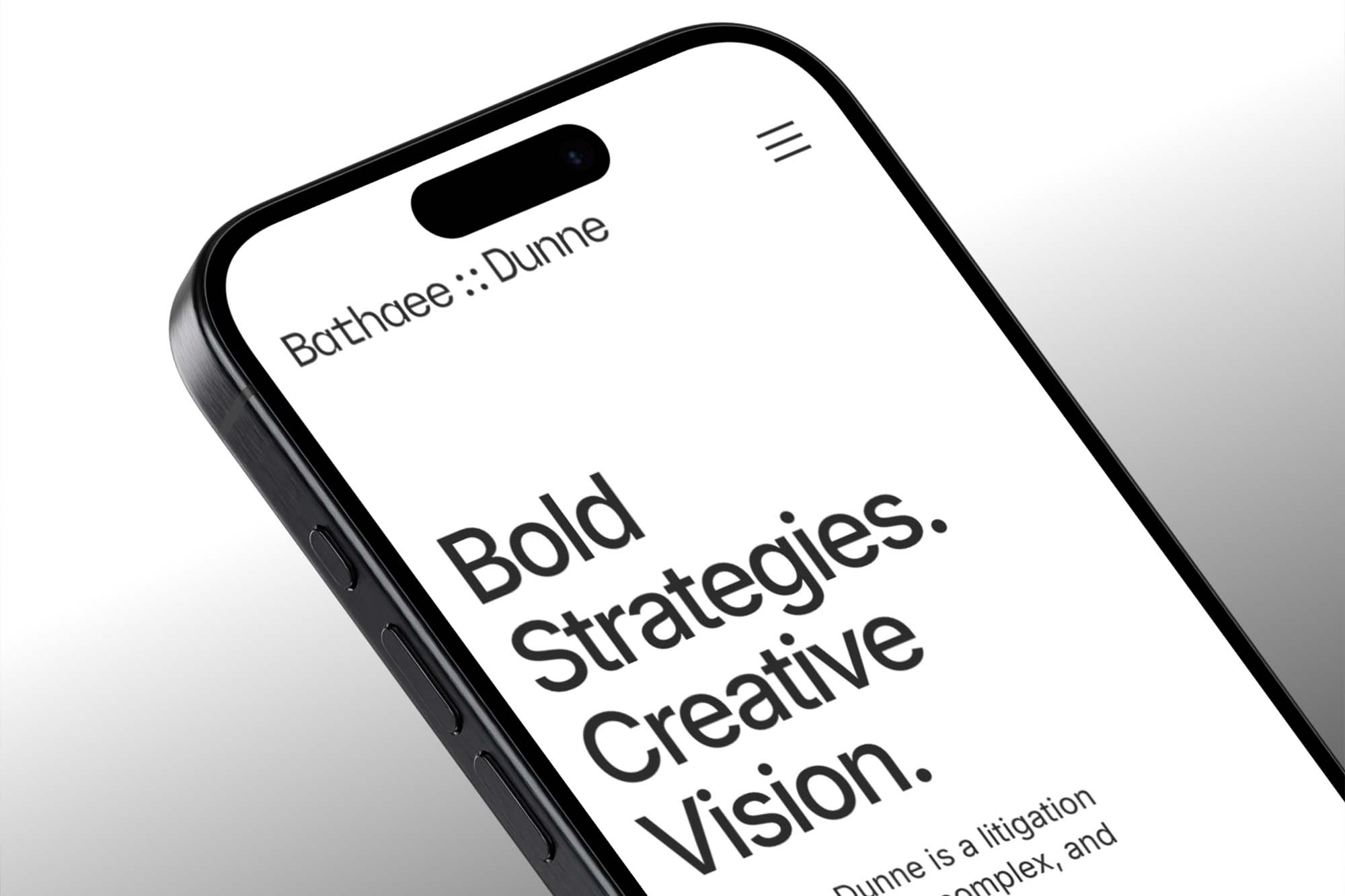 Bathaee Dunne LLP website on mobile