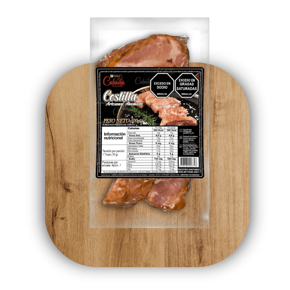  Paquete de costillas de cerdo jugosas, fabricadas en Bogotá