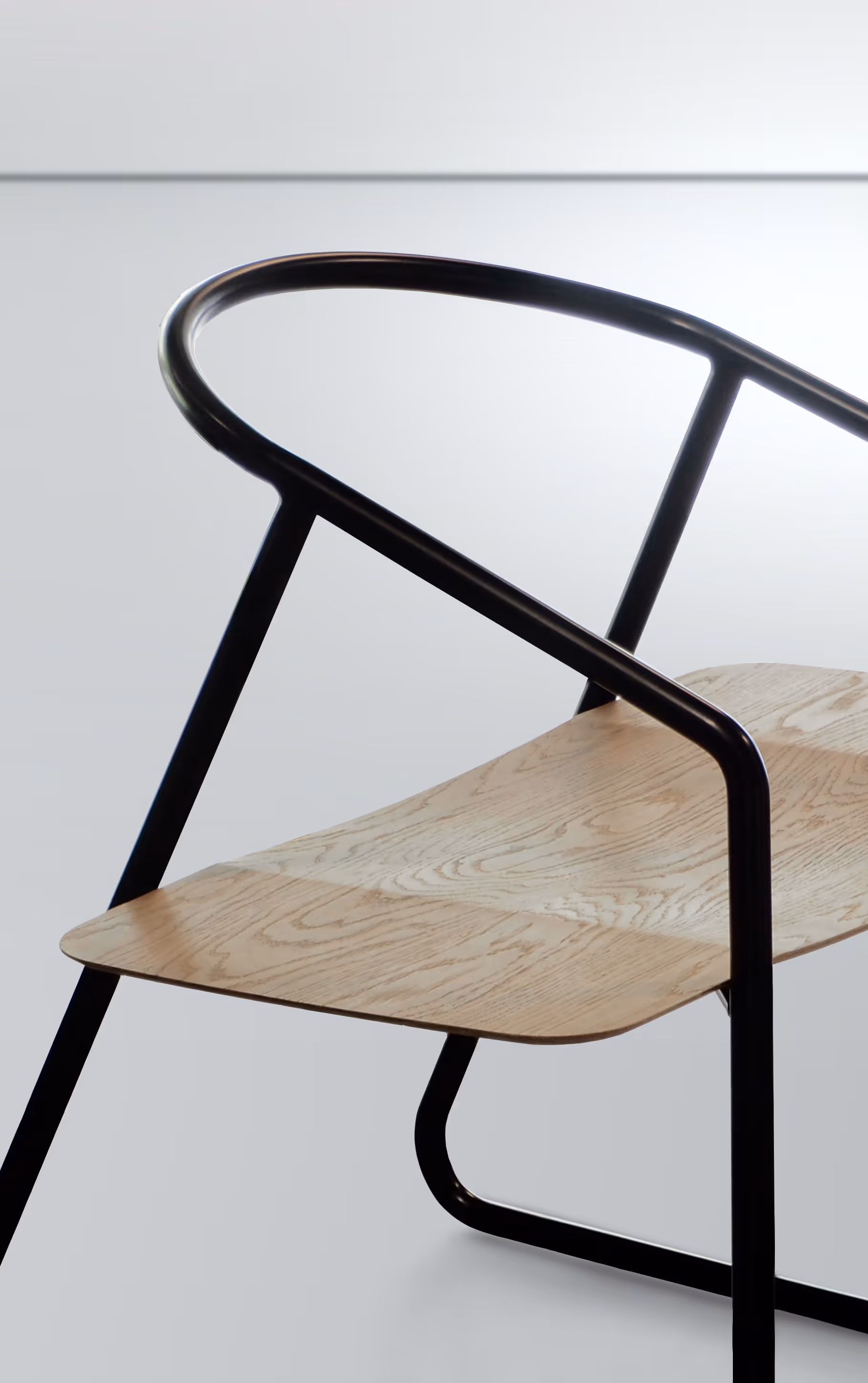 Black Plane chair by Ludovic Roth