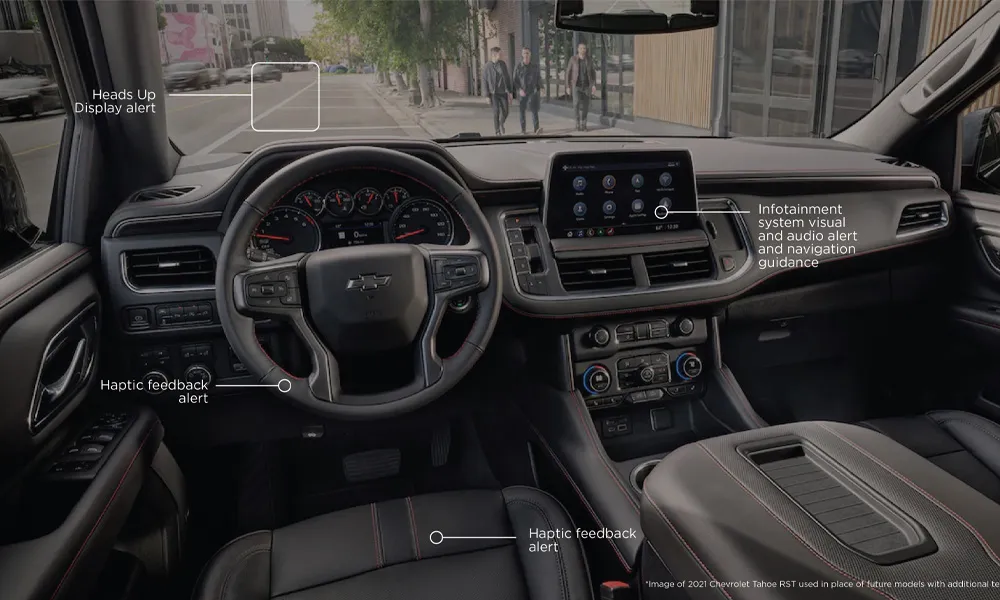 Interior of a Buick showing the infotainment system