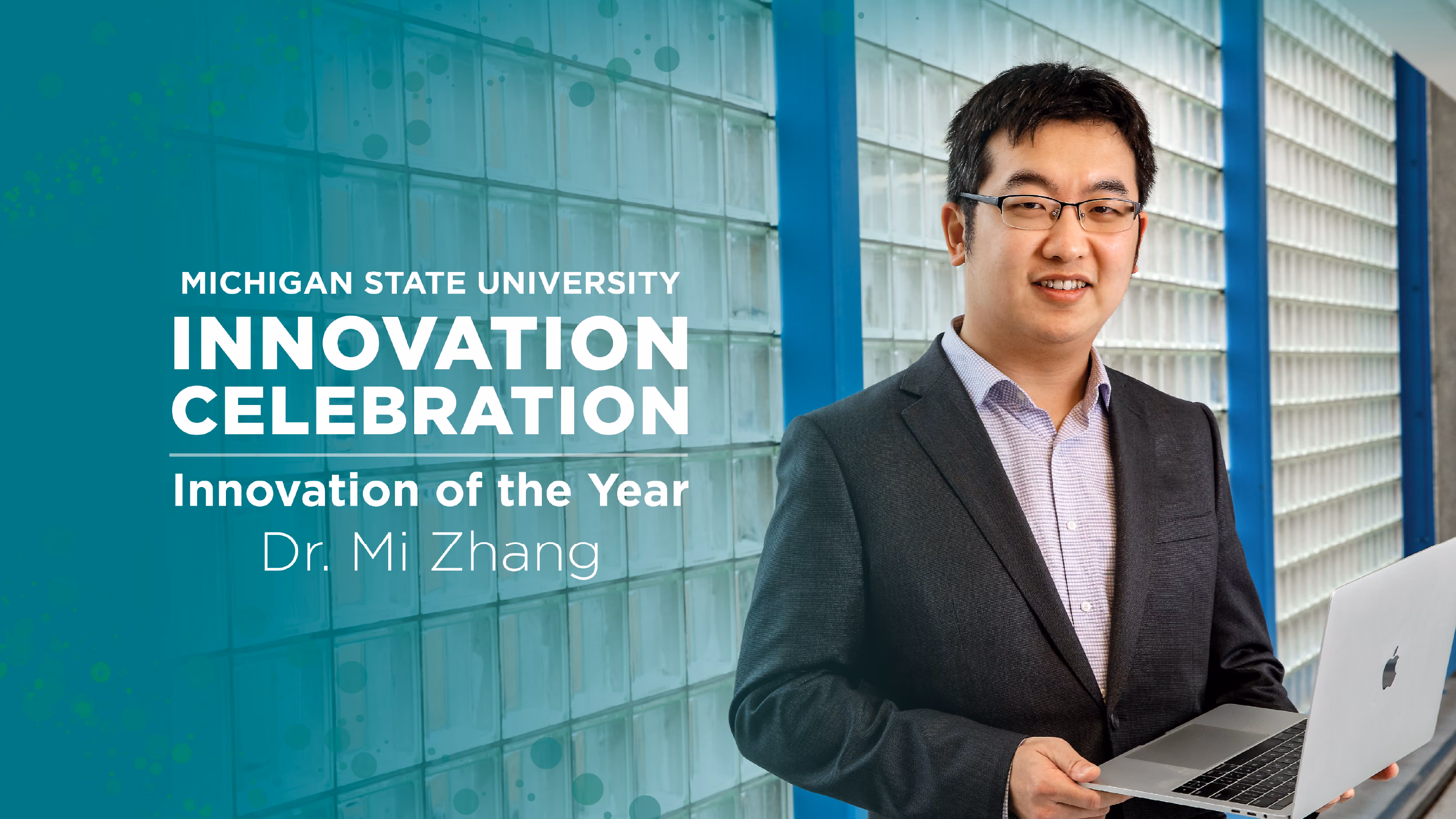 Image of Dr. Mi Zhang Innovation of the  Year MSU Innovation Celebration
