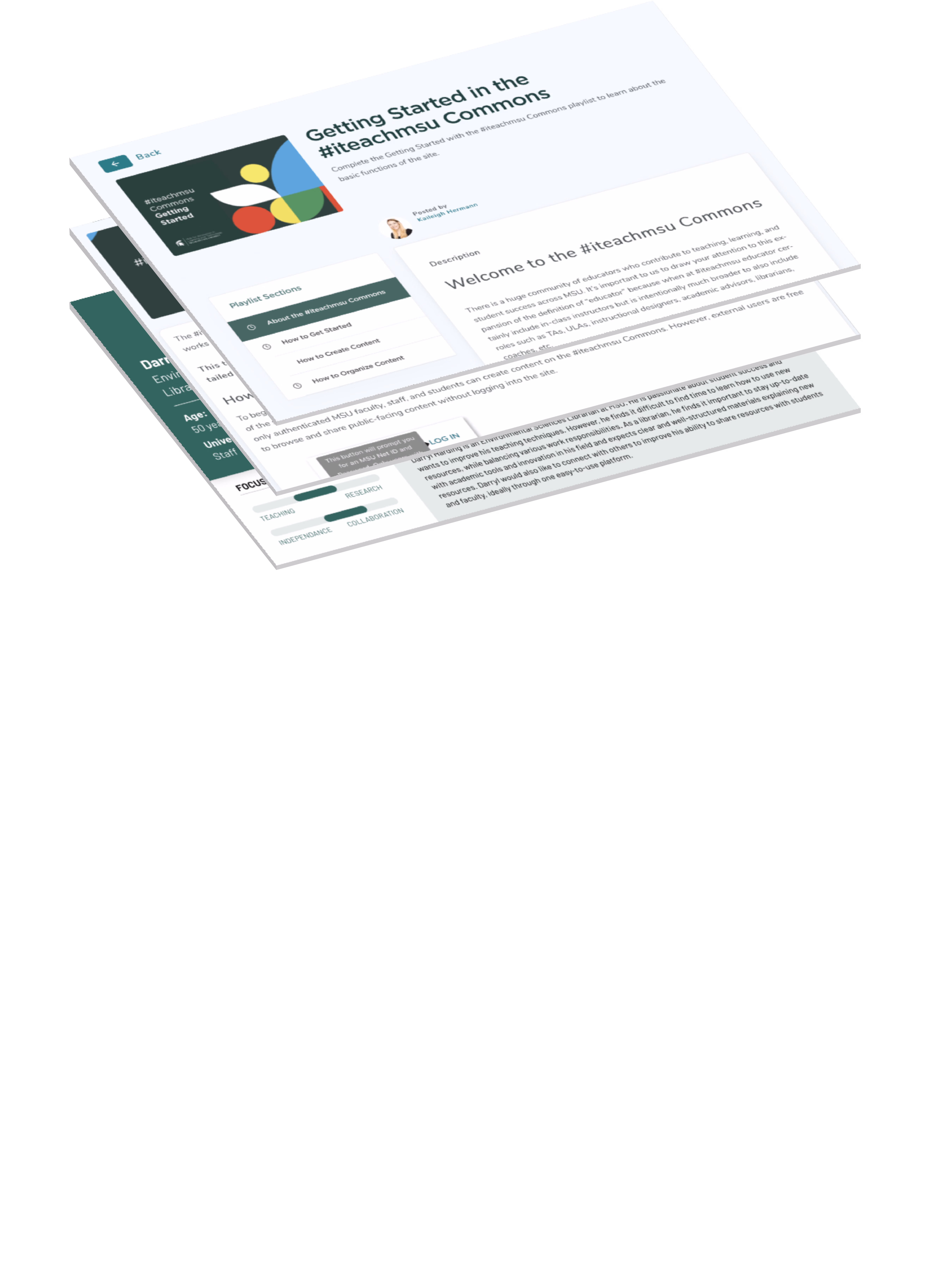 iteach.msu.edu website instructional materials and personas