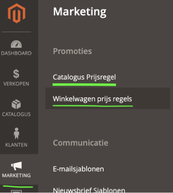 Catalogus Prijsregels Magento 2