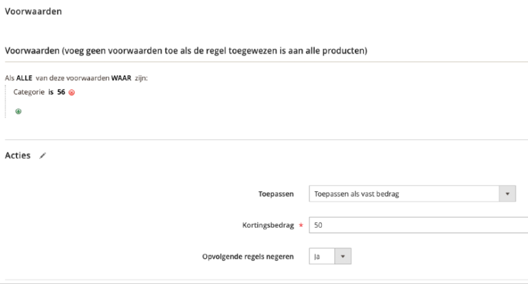 Voorwaarden catalogus prijsregels