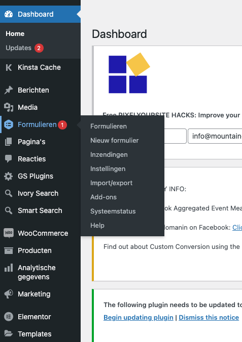 Uitleg Gravity Forms