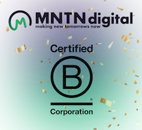 MNTN digital is officieel B Corp gecertificeerd – duurzaam digital agency met impact