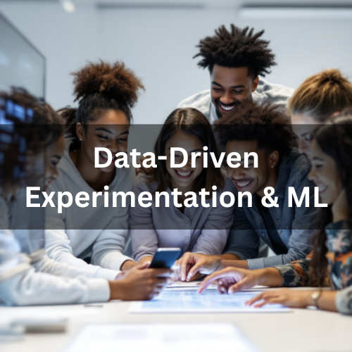 image of students collaborating on a digital project in a technology lab