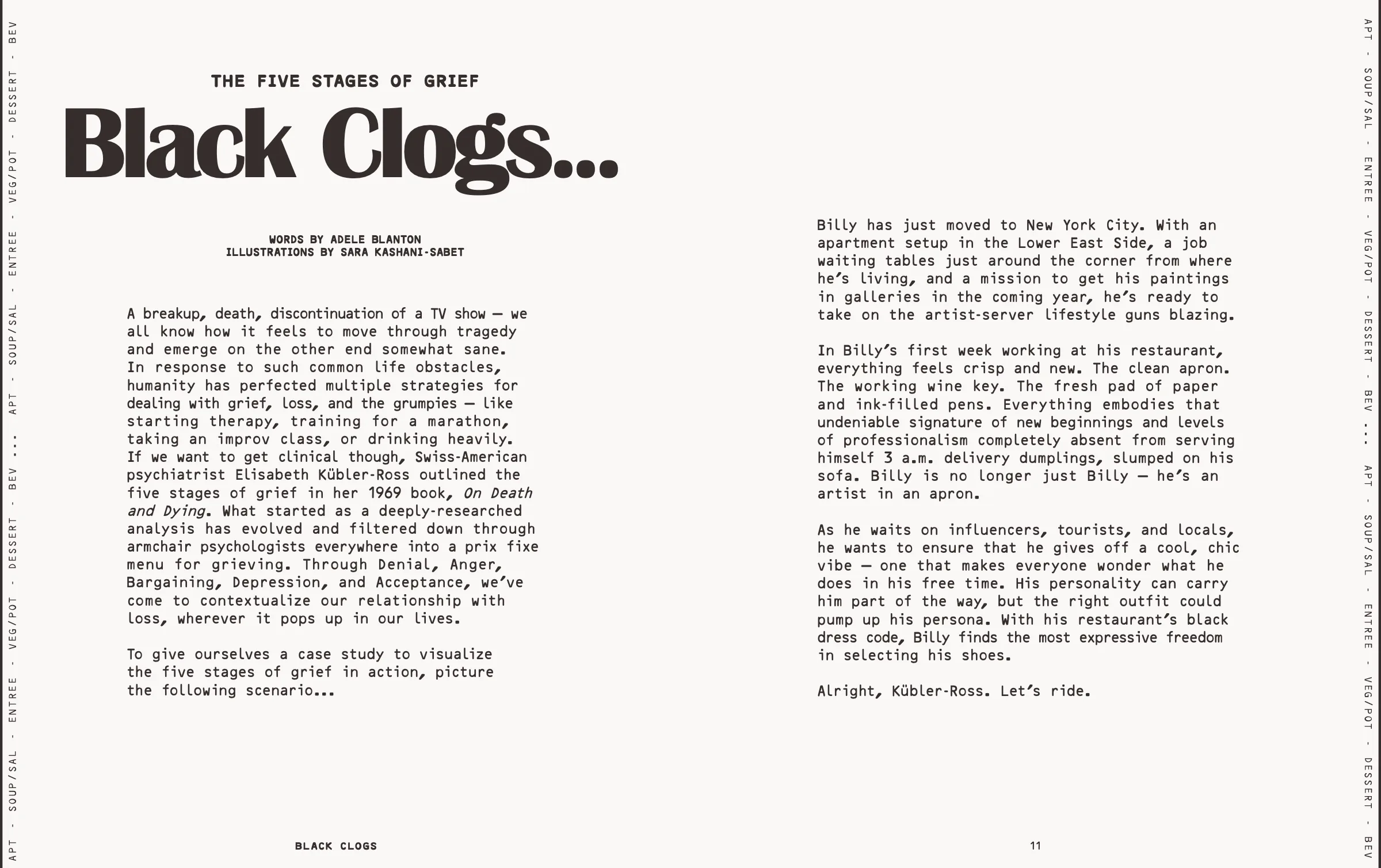 Black Clogs spread set in Waiting Regular