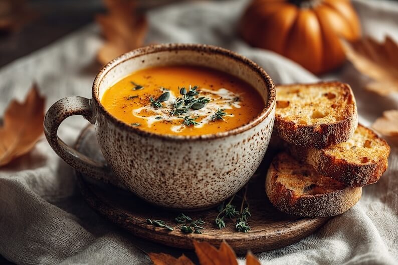 Healthy pumpkin soup