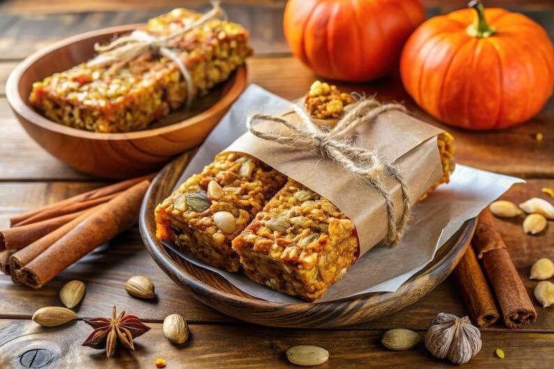 Healthy pumpkin at bars
