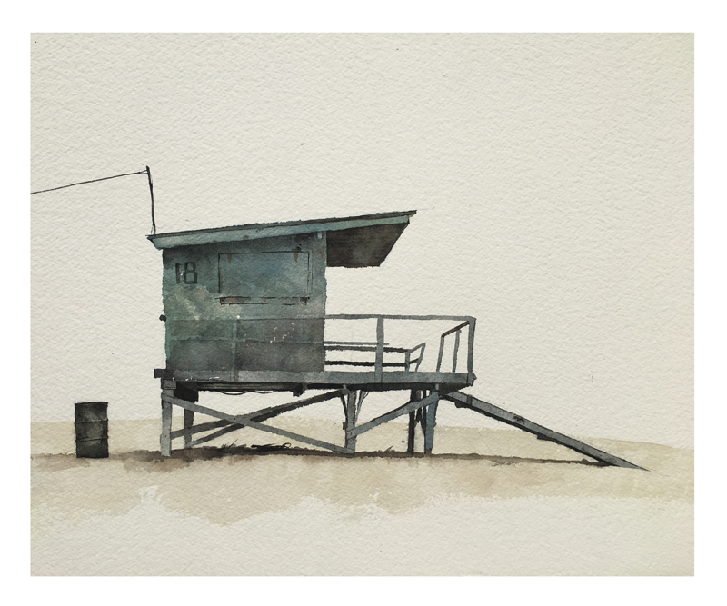 Lifeguard shack illustration by Matt Mahurin