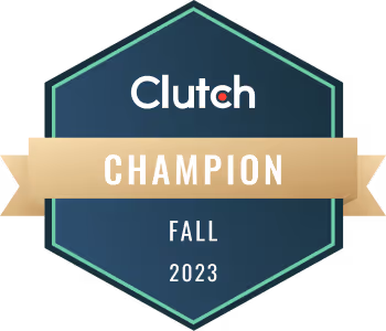 Clutch Champion Fall 2023 award badge