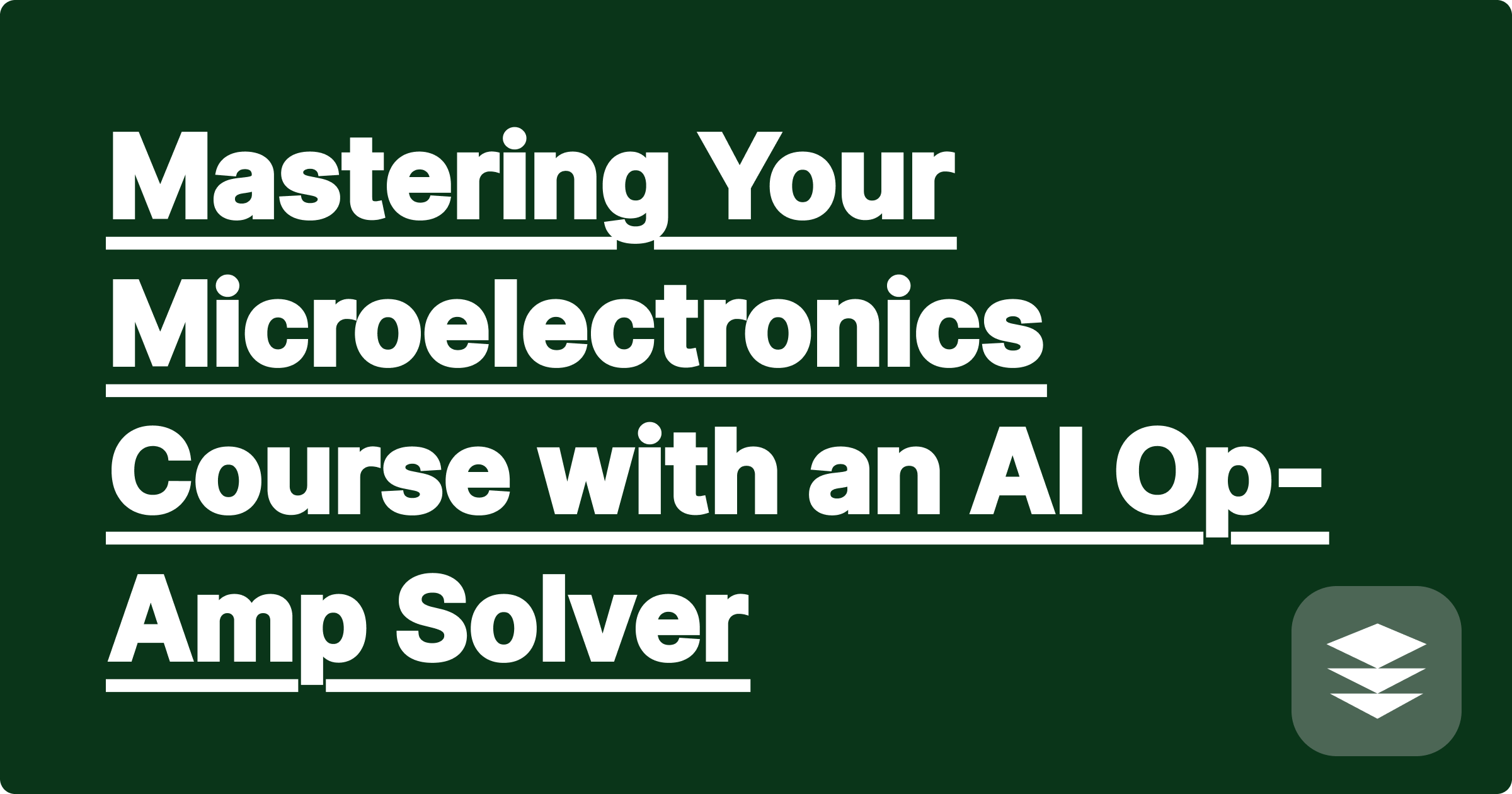 Mastering Microelectronics: An AI Tool for Amplifier and Filter Design | GPAI