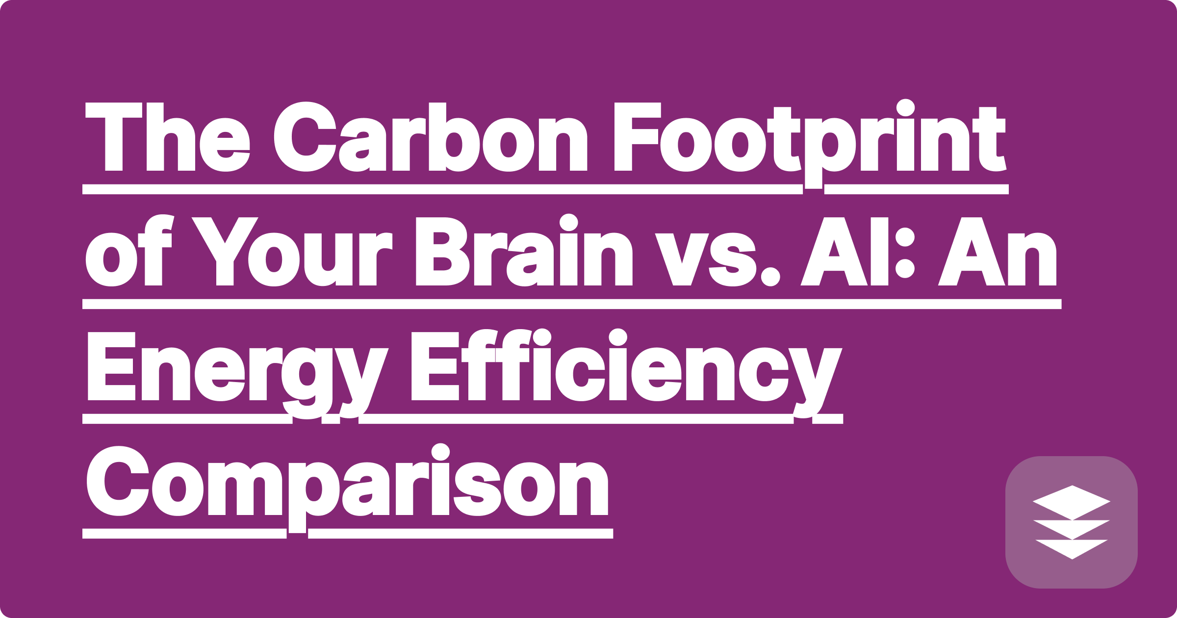 The Carbon Footprint of Your Brain vs. AI: An Energy Efficiency Comparison