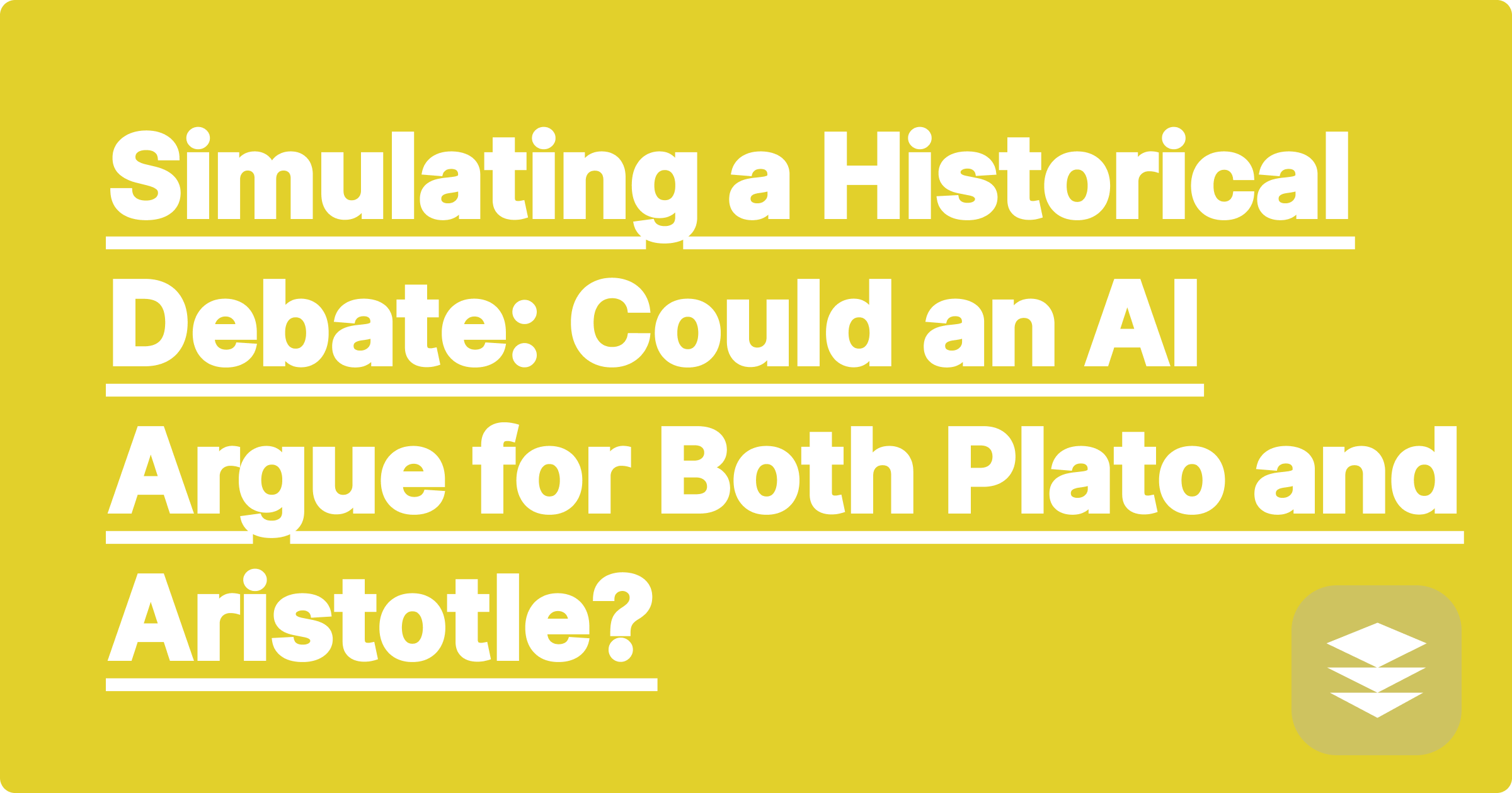 Simulating a Historical Debate: Could an AI Argue for Both Plato and Aristotle?