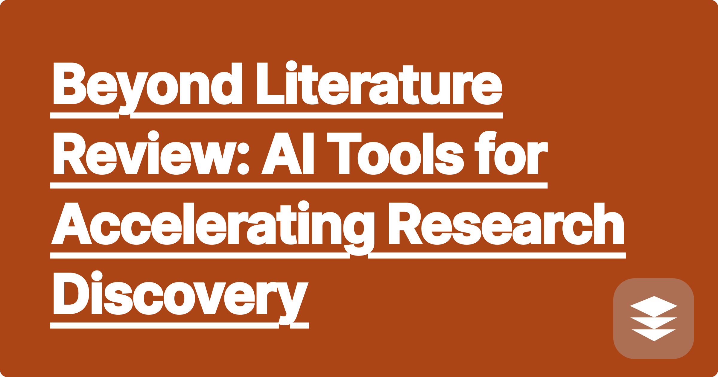 322 Beyond Literature Review: AI Tools for Accelerating Research Discovery