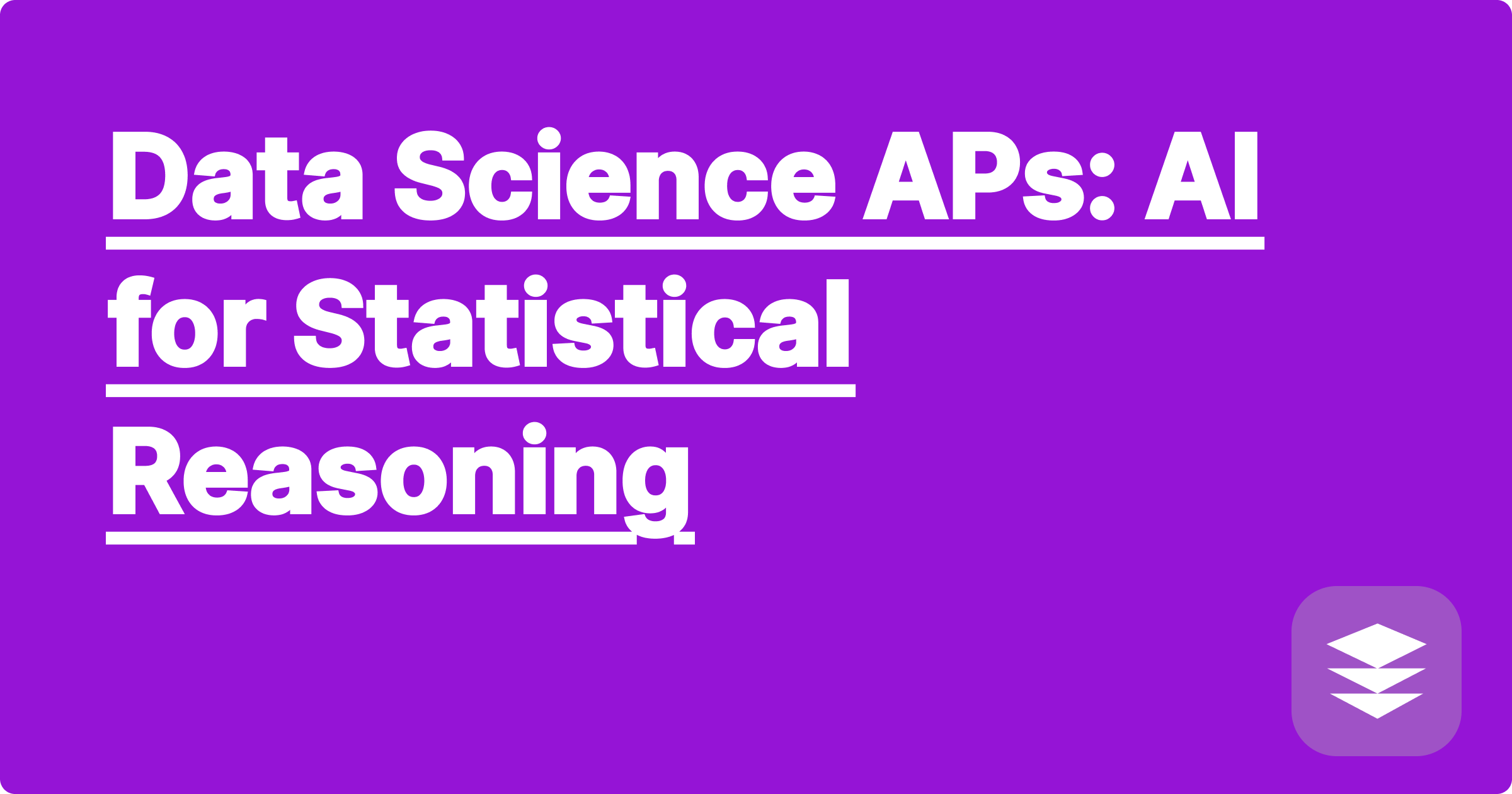 Data Science APs: AI for Statistical Reasoning