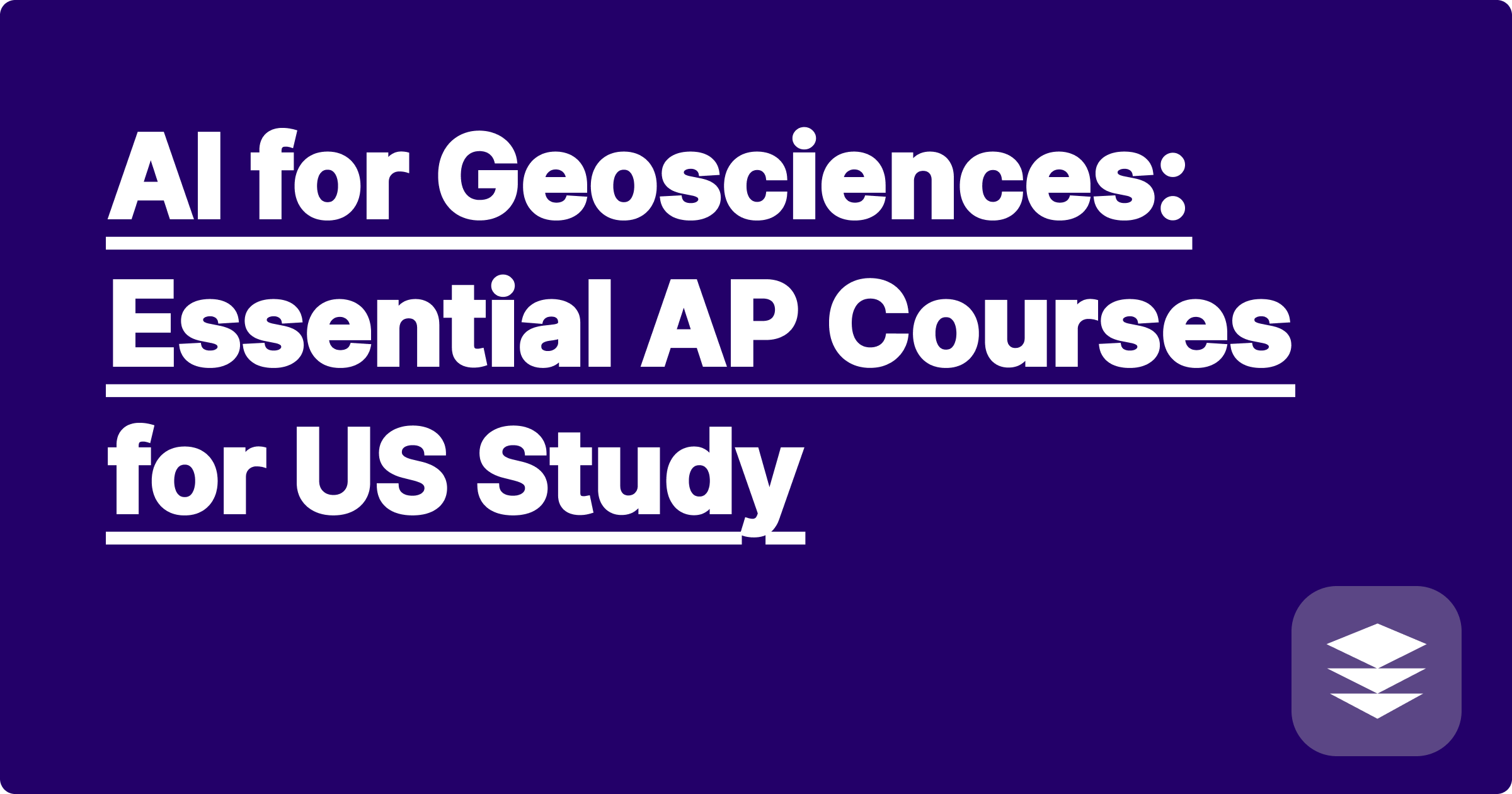 AI for Geosciences: Essential AP Courses for US Study