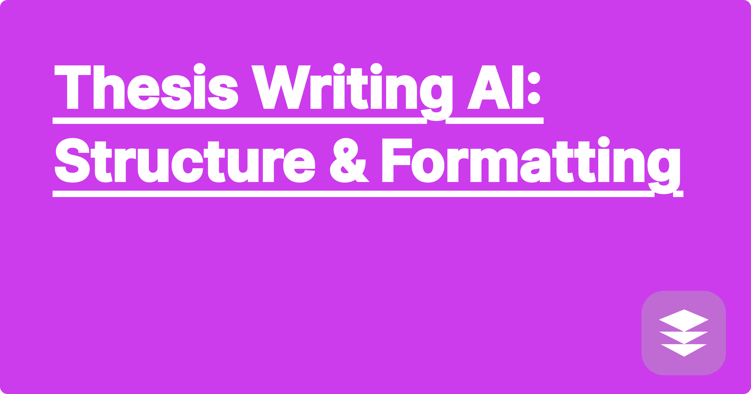 Thesis Writing AI: Structure & Formatting