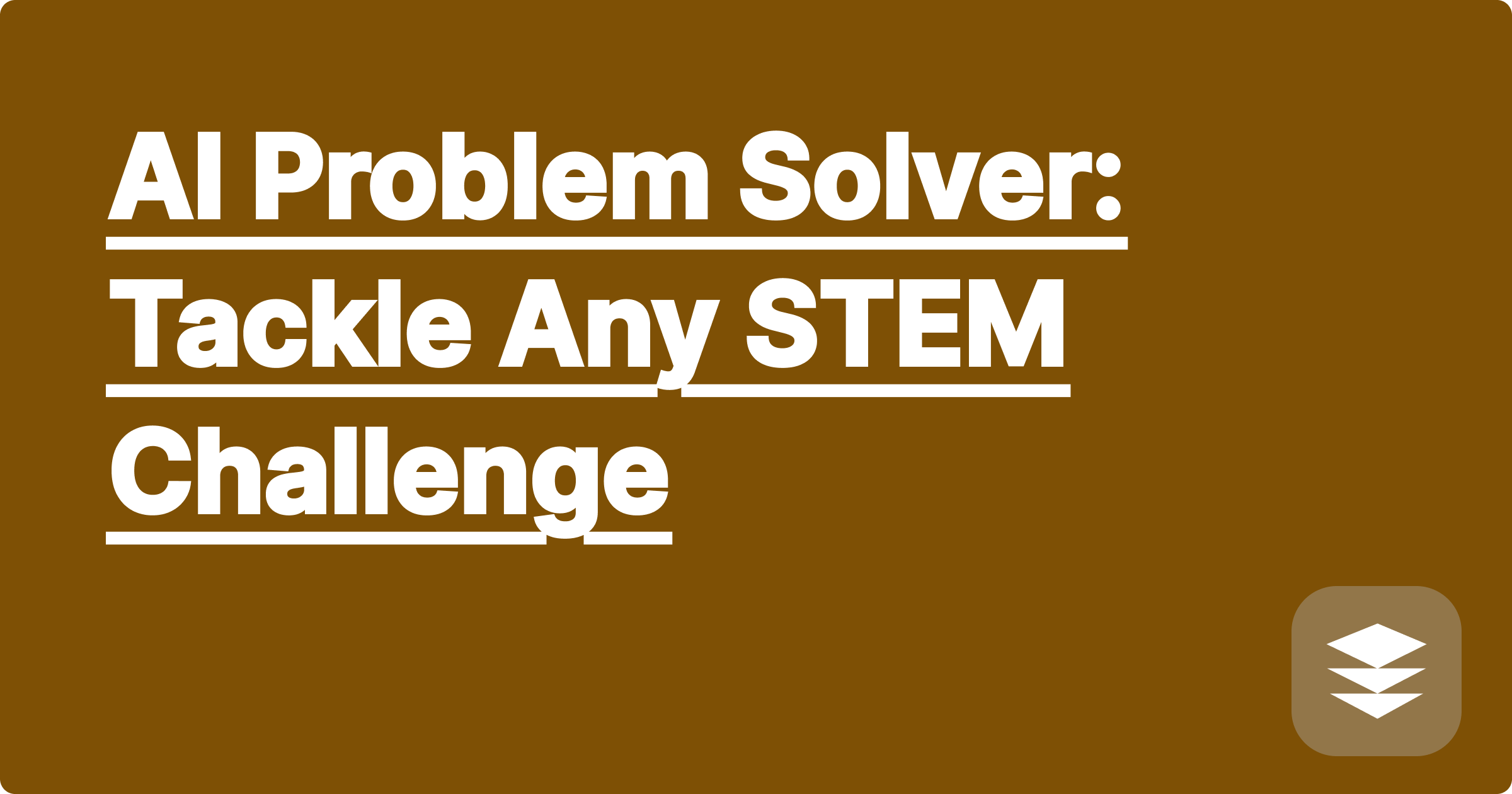 AI Problem Solver: Tackle Any STEM Challenge