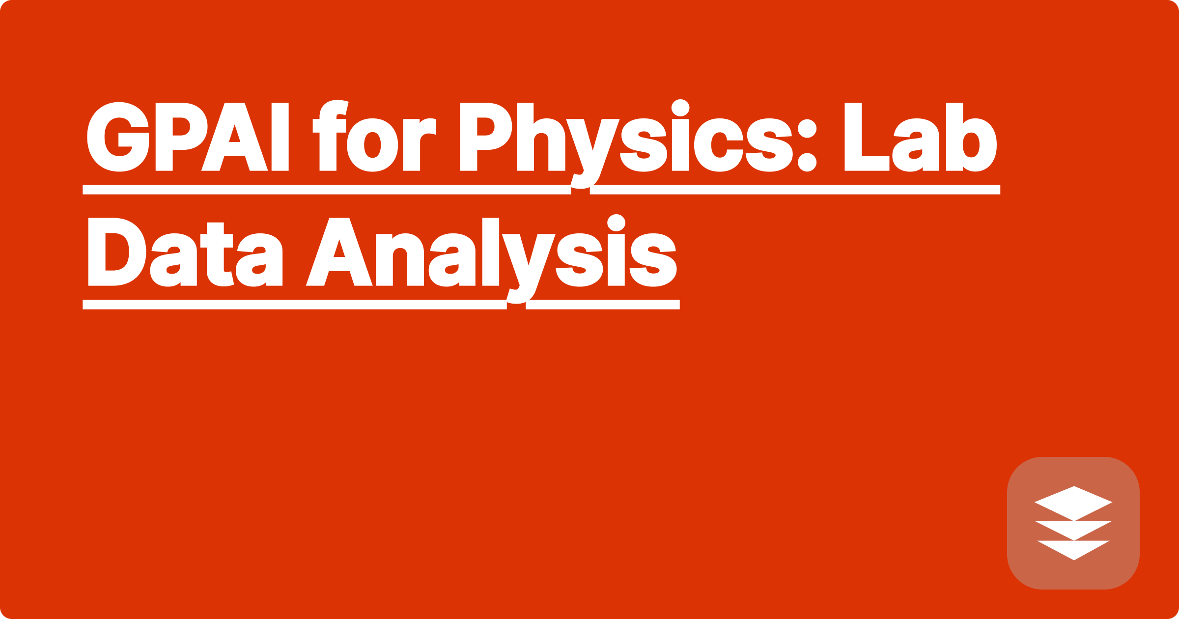 GPAI for Physics: Lab Data Analysis