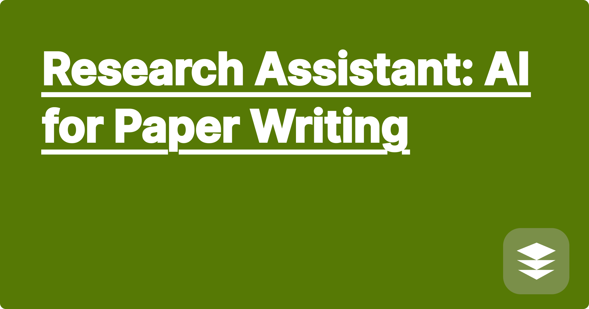 Research Assistant: AI for Paper Writing
