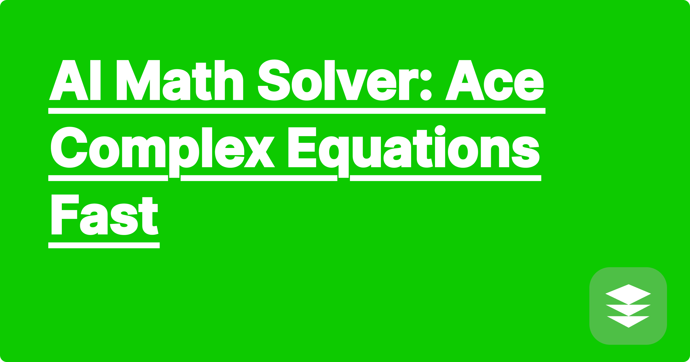 AI Math Solver: Ace Complex Equations Fast