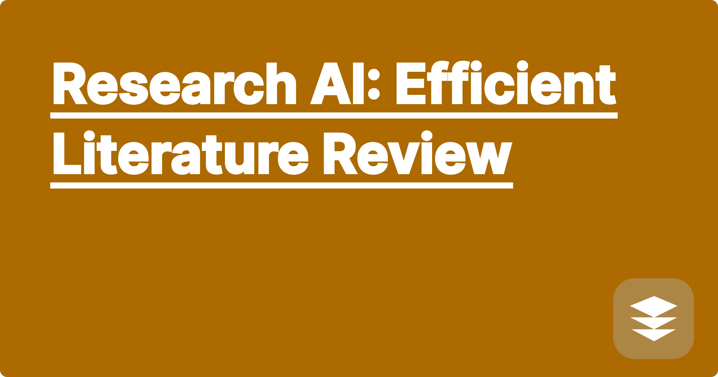Research AI: Efficient Literature Review