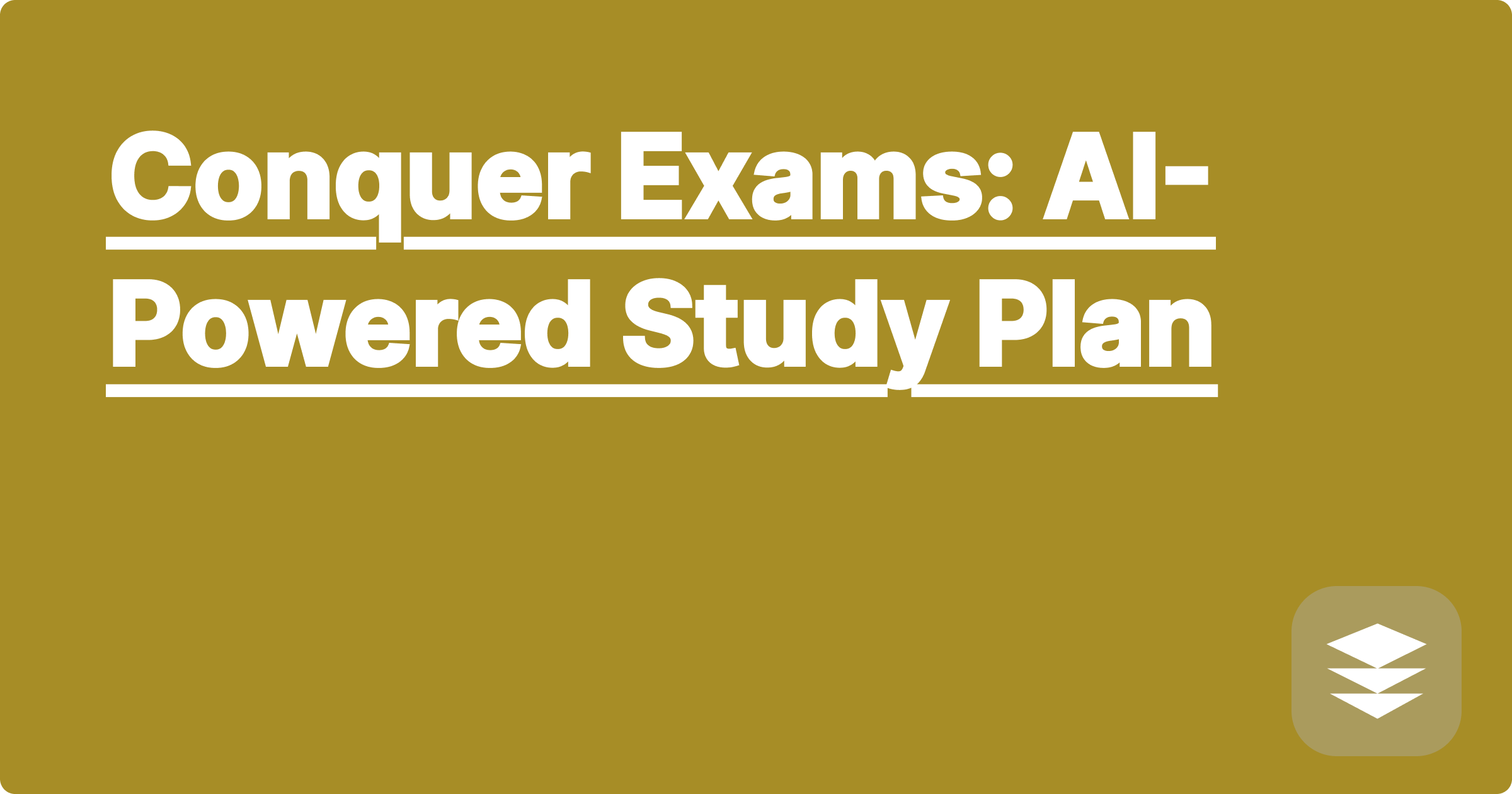 Conquer Exams: AI-Powered Study Plan