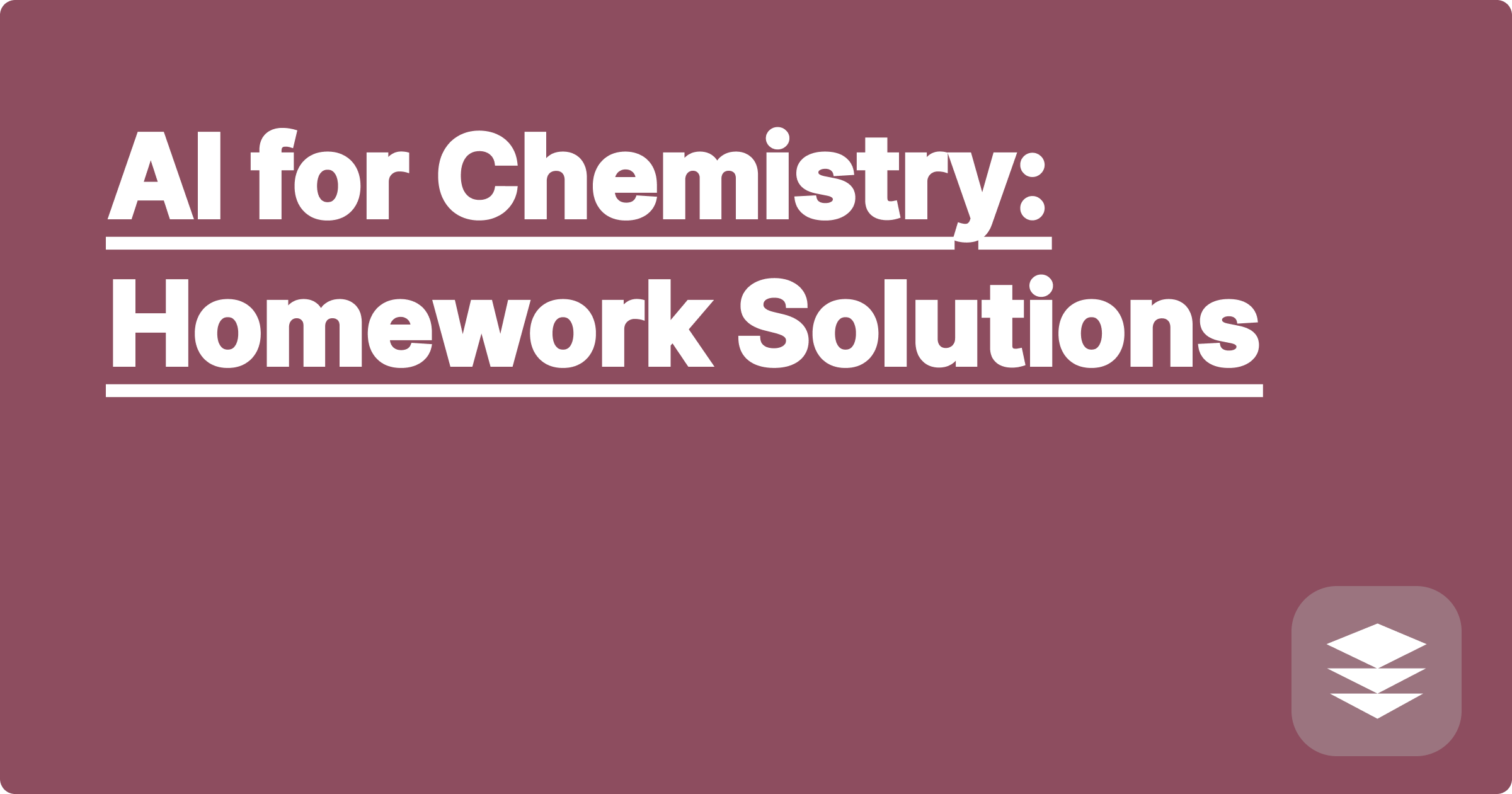 AI for Chemistry: Homework Solutions