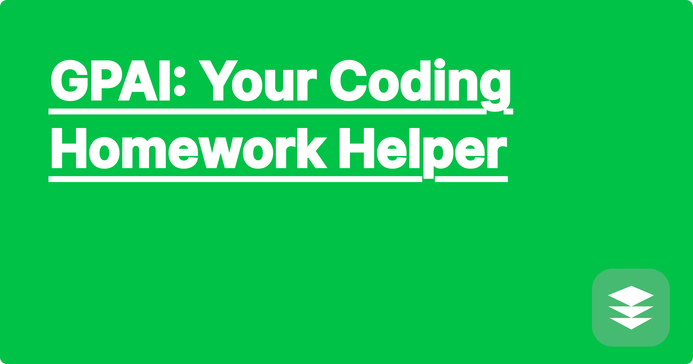 GPAI: Your Coding Homework Helper