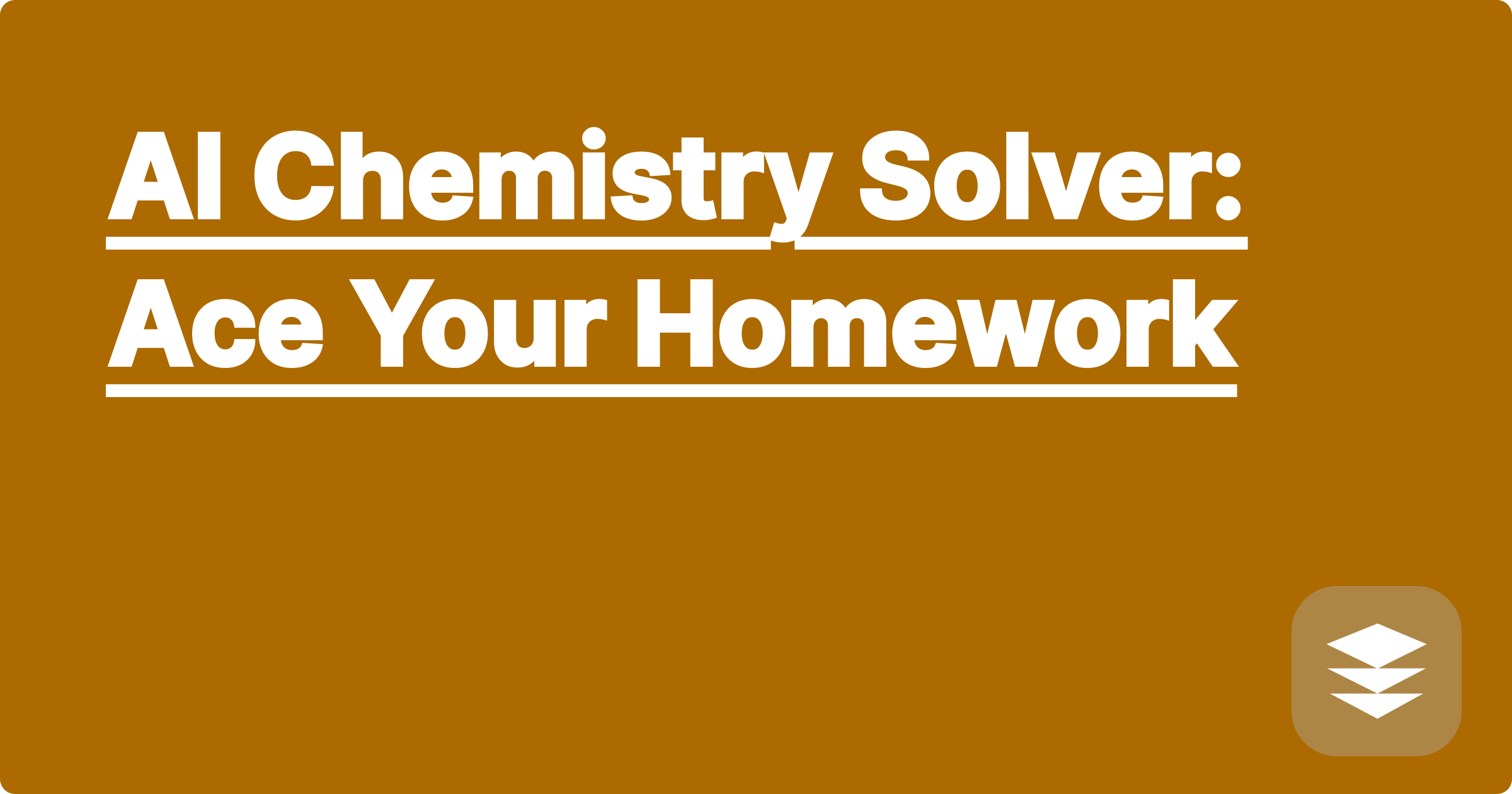 AI Chemistry Solver: Ace Your Homework