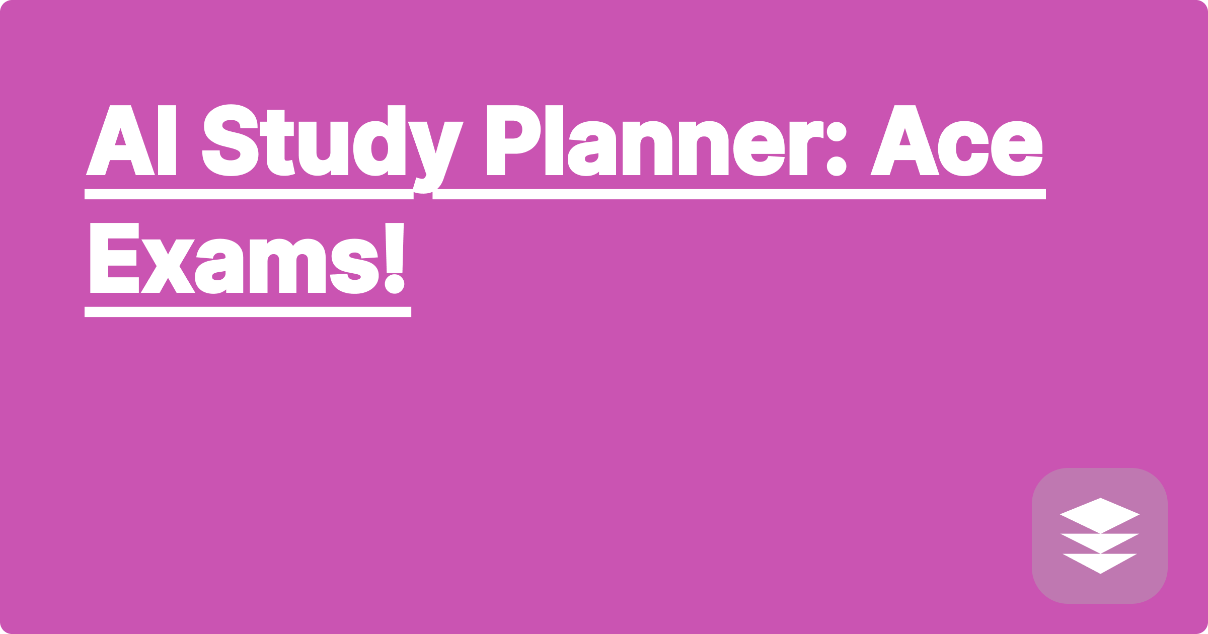 AI Study Planner: Ace Exams!
