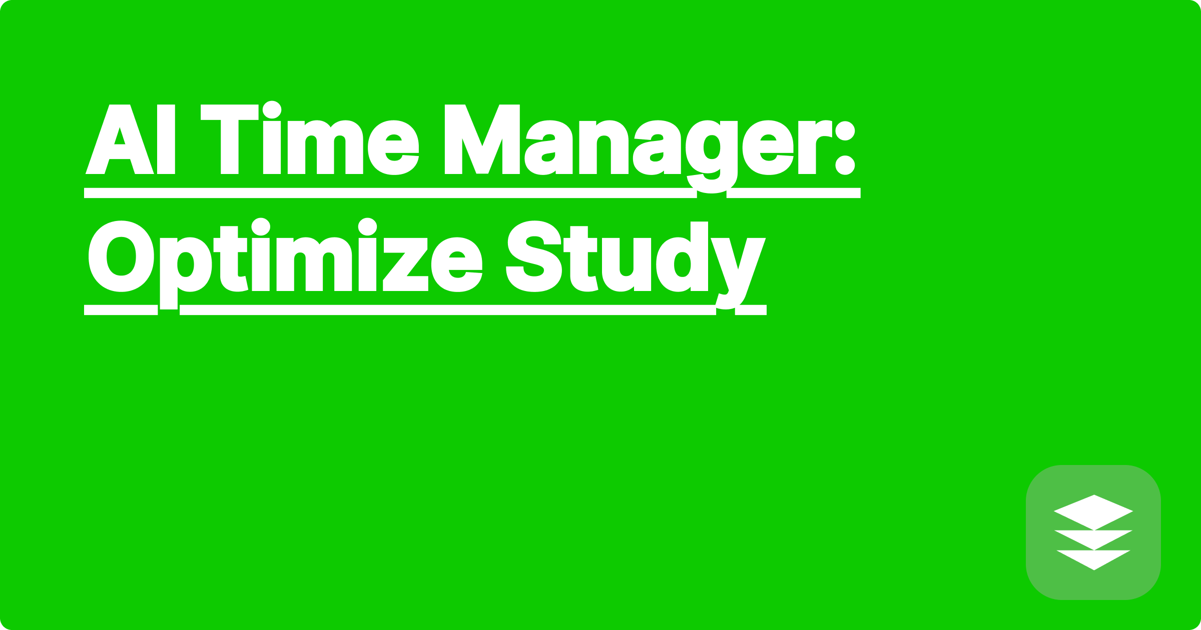 AI Time Manager: Optimize Study