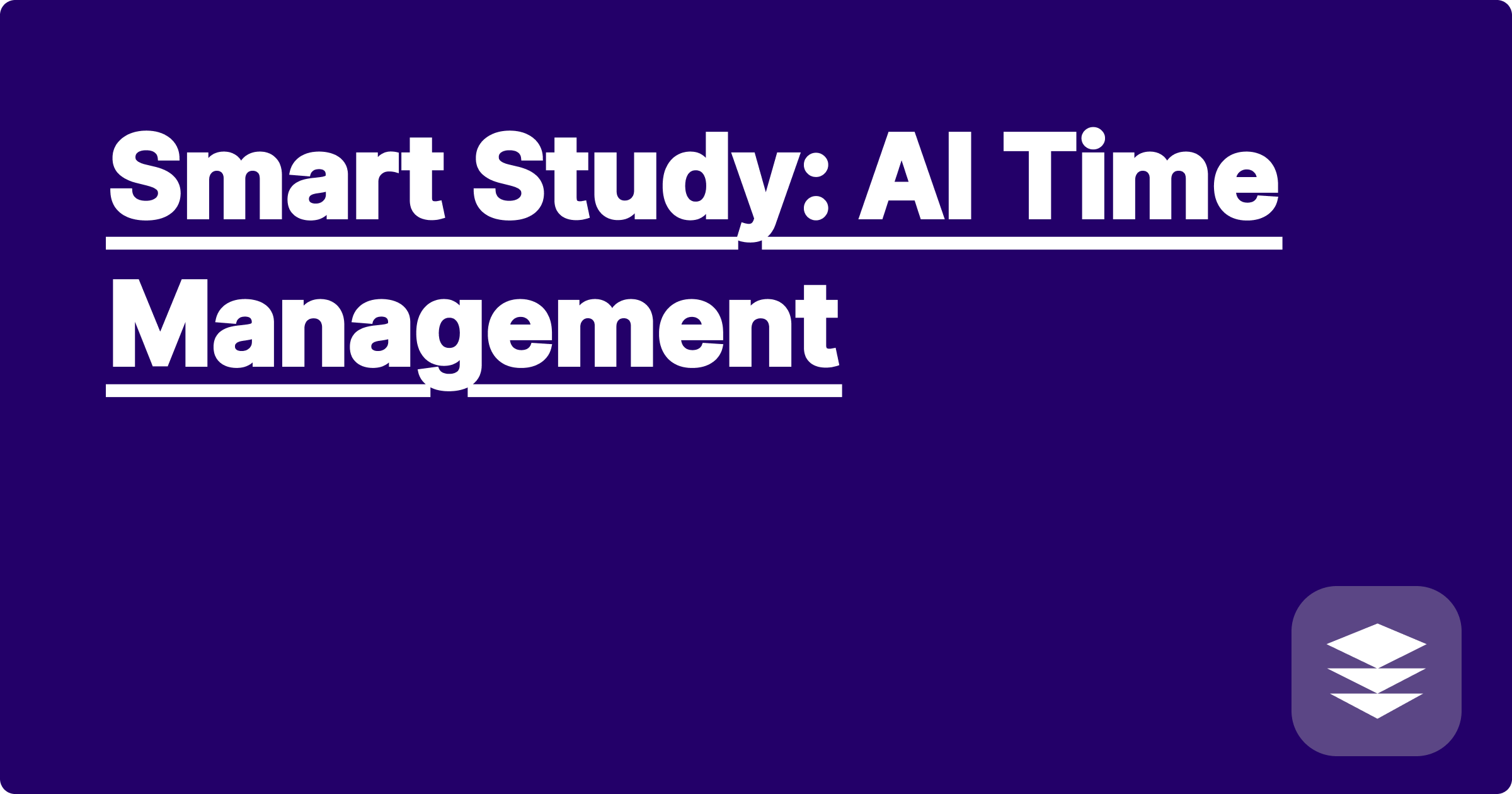 Smart Study: AI Time Management