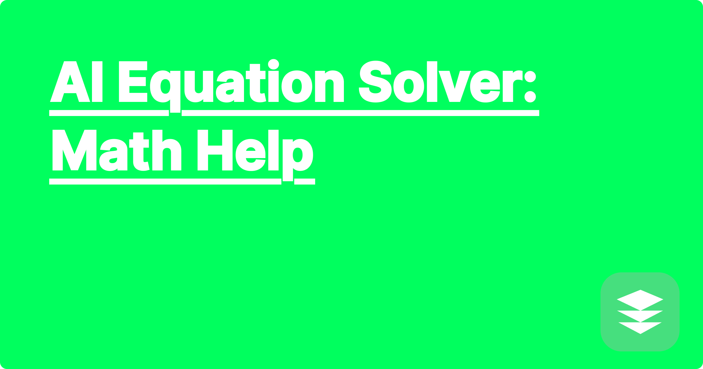 AI Equation Solver: Math Help