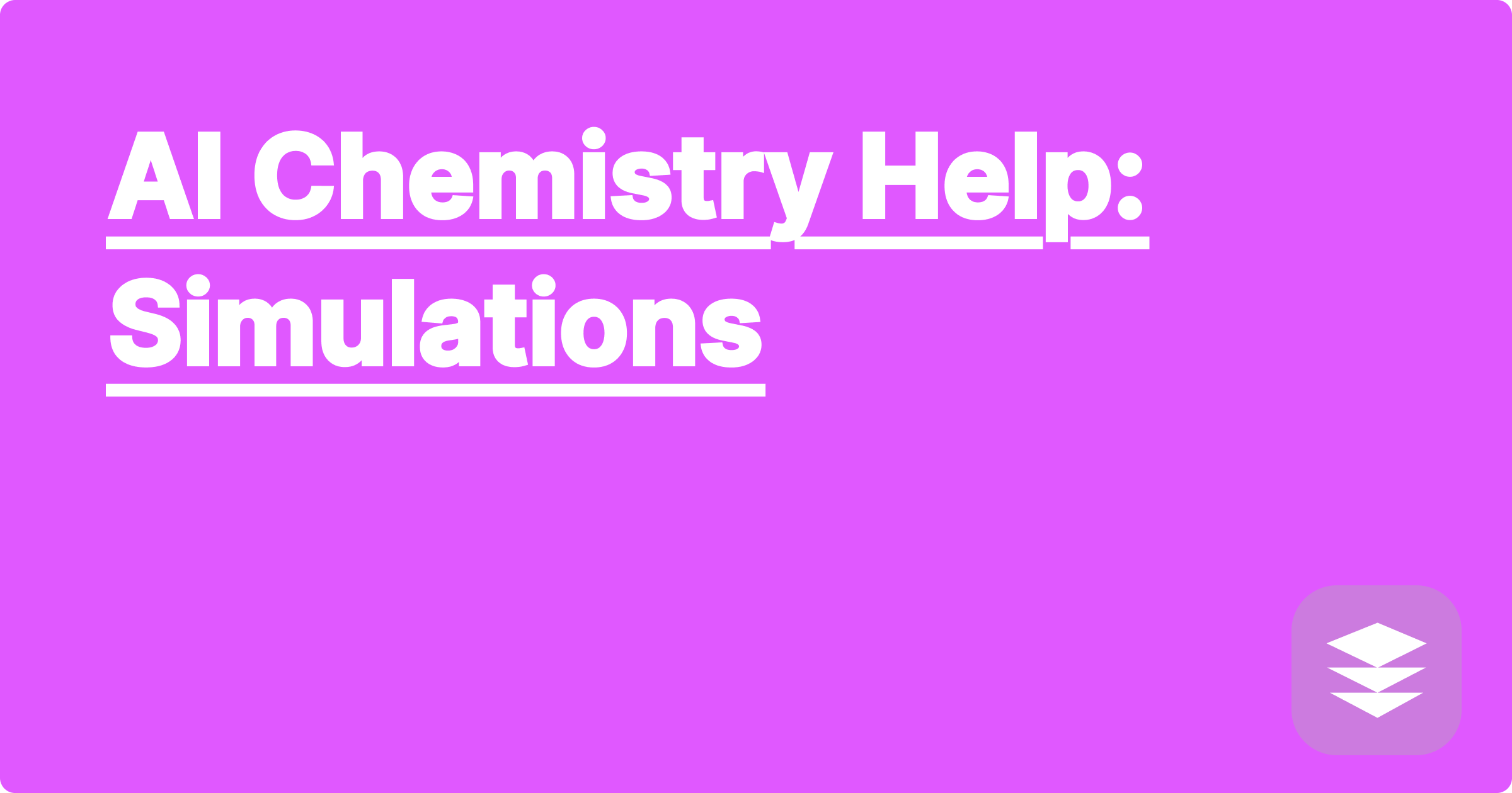 AI Chemistry Help: Simulations