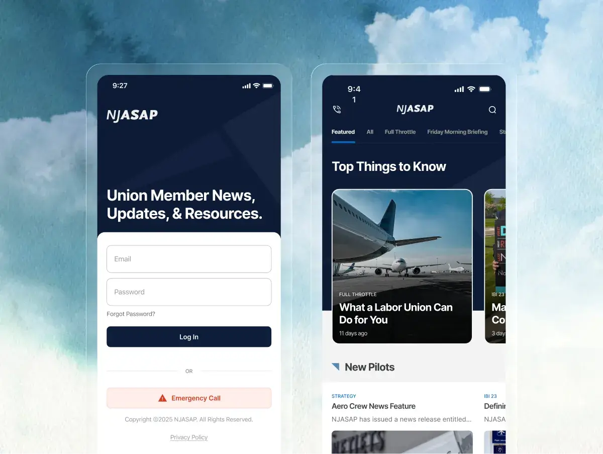 NJASAP App Screens