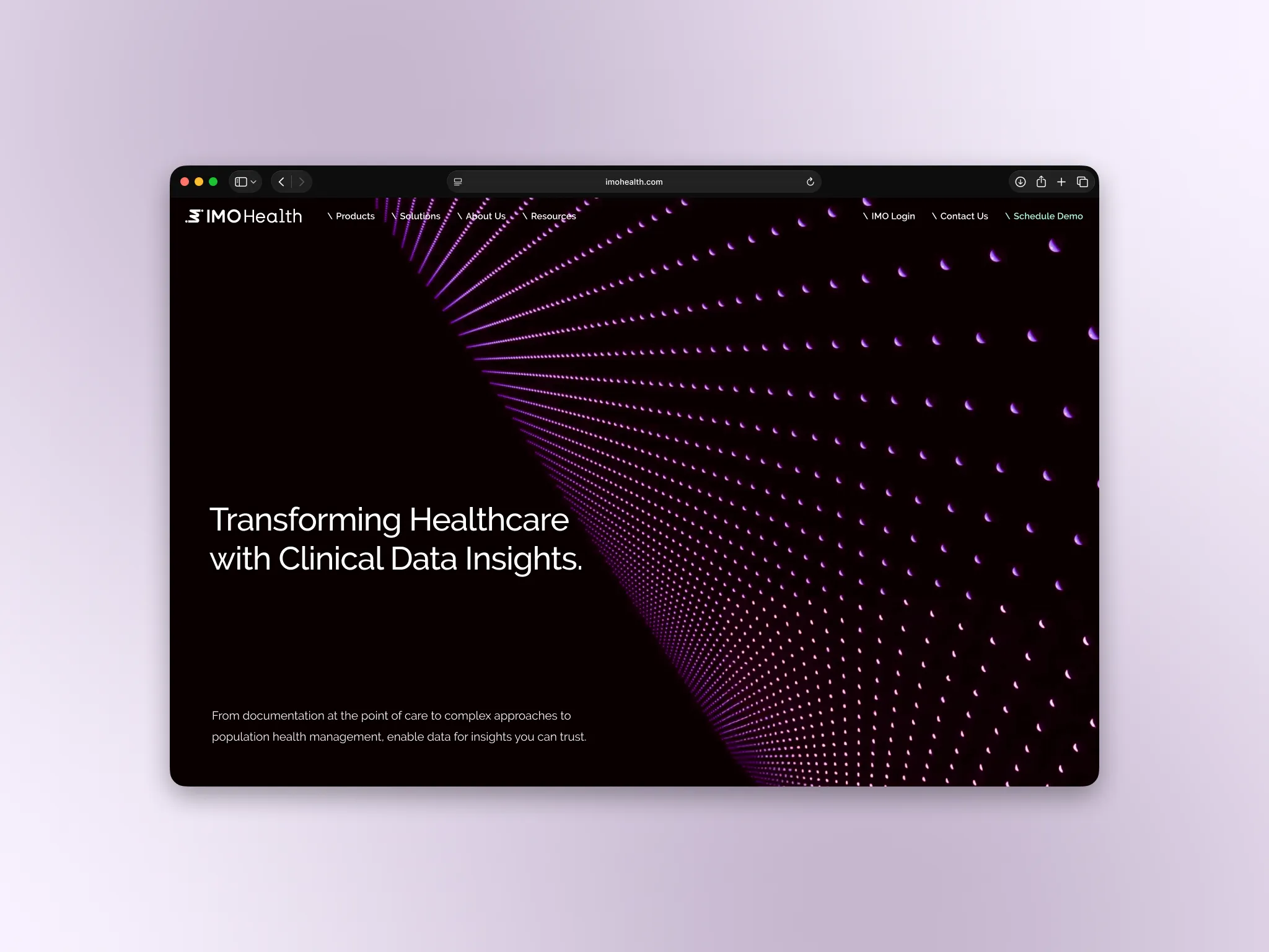 IMO Health hero concept