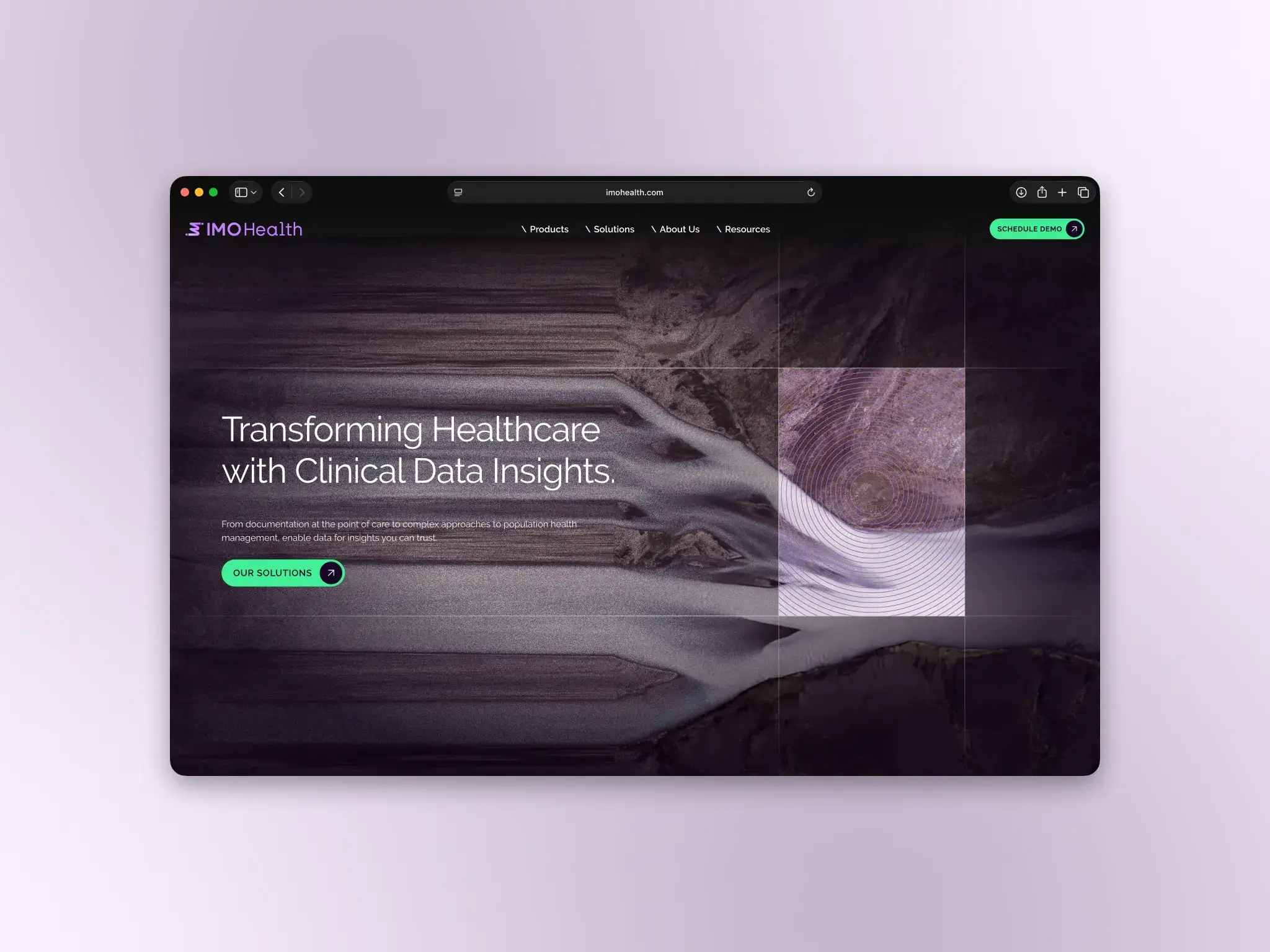 IMO Health hero concept