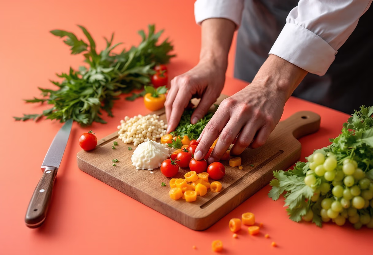 image of food preparation process (for a food truck)