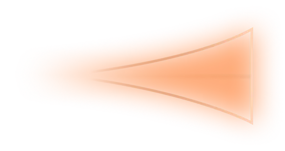 Orange megaphone icon with a slight glow effect on a transparent background.