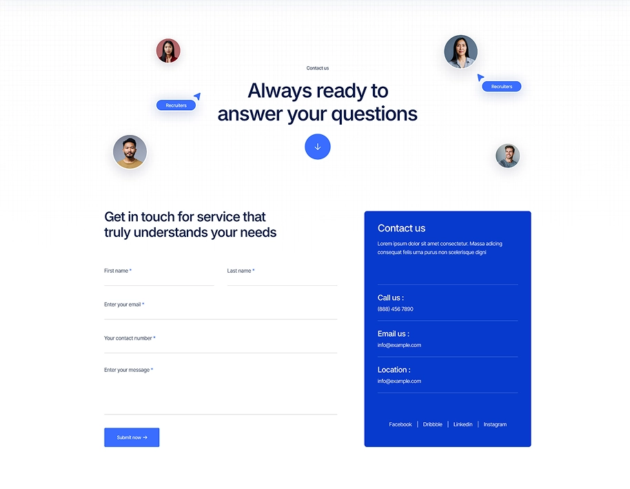 Sriveo-landing-contact