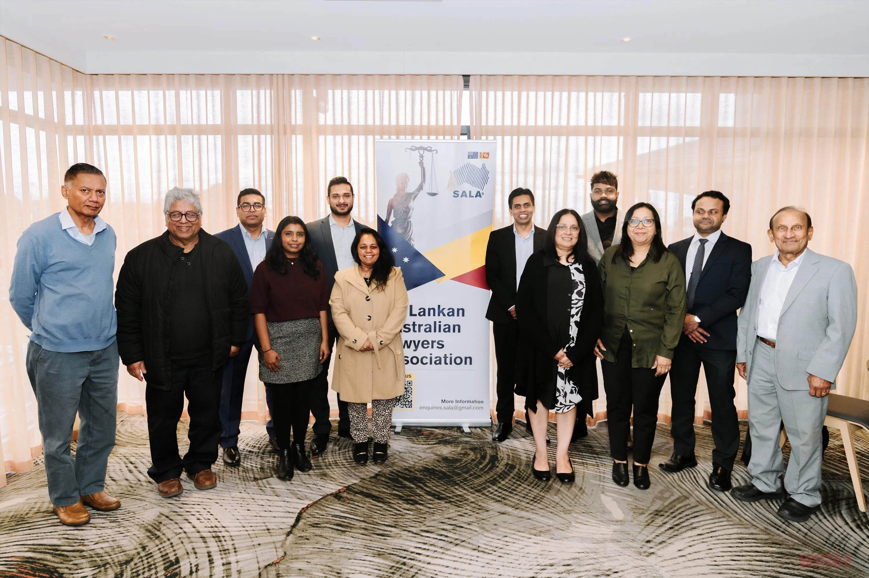 Attendees of the SALA CPD Day 2025 gathered for a group photo beside the SALA banner