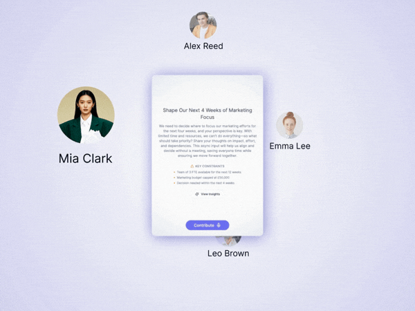 Stylized purple rocket ship icon with exhaust trails indicating upward motion.