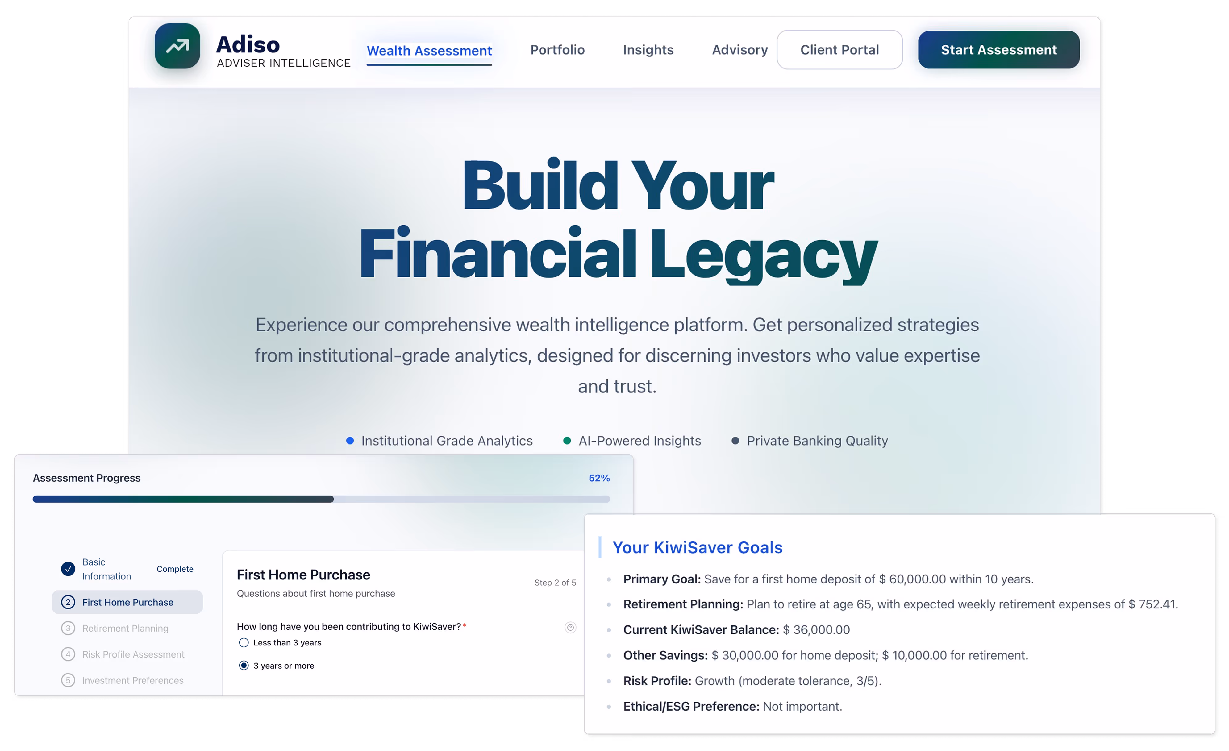 Adiso interface montage