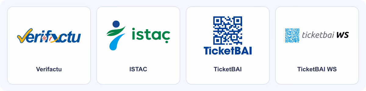 Verifactu, ISTAC and TicketBAI compliance marks