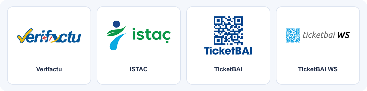 Verifactu, ISTAC and TicketBAI compliance marks